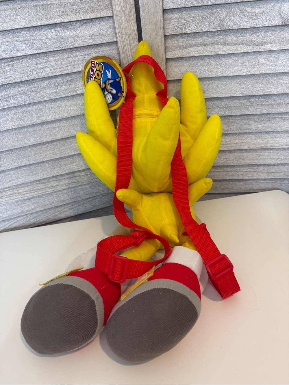 Sonic the Hedgehog Super Sonic 18” Plush Backpack NWT - Picture 8 of 8